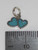 Double heart Tiny sterling silver charm .925 Hearts Love charms detail