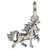 Unicorn Tiny sterling silver charm .925 Unicorns charms