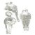 Barristers wig sterling silver charm .925 Law Judge charms