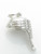 Barristers wig sterling silver charm .925 x 1 Law Judge charms side view
