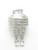 Barristers wig sterling silver charm .925 Law Judge charms size example