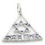 Star of David with Shalom sterling silver charm pendant .925 x 1 Jewish
