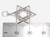 Star of David sterling silver charm pendant .925 Jewish charms size example