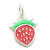 Strawberry sterling silver charm .925 strawberries fruit charms