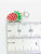 Strawberry sterling silver charm .925 x 1 strawberries fruit charms side view
