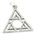 Star of David strling silver large charm pendant .925 x1 Jewish pendants