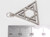Star of David strling silver large charm pendant .925 x1 Jewish pendants