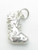 Christmas Stocking sterling silver charm .925 x 1 Xmas charms A1 side view