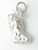 Christmas Stocking sterling silver charm .925 Xmas charms A1 extra view