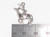 Buffalo Bill on horseback sterling silver charm .925 Old West charms size example