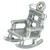 Rocking Chair sterling silver charm .925 x 1 Rockers Chairs charms