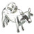 Brahma Bull sterling silver charm .925 Cattle Bull charms