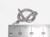 Snake Coiled sterling silver charm pendant .925 Snakes charms size example
