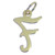 Initial F Letter 9ct yellow gold charm .375 Letters Initials charms