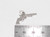 Gun sterling silver charm .925 Guns Weapons charms size example