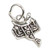 Saddle 2D tiny sterling silver charm .925 x 1 Horse Saddles charms