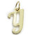 Initial Y Letter 9ct yellow gold charm .375 Letters Initials charms