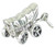 Covered Wagon sterlng silver charm .925 Wagons Cowboys Indians charms side view