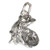 Gold panner panning sterling silver charm .925 Prospector charms