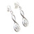 Sterling silver drop earrings .925 x 1 pair