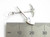 Pick Shovel sterling silver charm .925 Mining Digging Builder charms side view