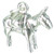 Donkey Mule pack on back sterling silver charm .925 x 1 Donkeys Mules
