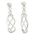 Twist sterling silver drop earrings .925 x 1 pair dangle drops dangles
