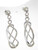 Twist sterling silver drop earrings .925 x 1 pair dangle drops dangles size example