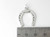 Horseshoe sterling silver large charm pendant .925 x 1 Lucky Horse Shoe side view