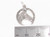 Horsehead in Horsesheoe sterling silver charm .925 Horse charms size example