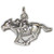 Jockey on horse sterling silver charm .925 x 1 Racing charms