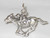 Jockey on horse sterling silver charm .925 x 1 Racing charms additional view