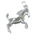 Stallion Horse sterling silver charm 3D .925 Horses Stallions charms