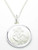 Saint Christopher sterling silver pendant on a 16 inch chain .925 C additional view