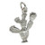 Prickly pear cactus sterling silver charm .925 Desert charms