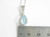 Blue Topaz sterling silver pendant on a 16 inch chain necklace .925 detail