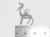 Reindeer sterling silver charm .925 x 1 Rudolph Christmas charms size example