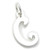 Letter C Initial sterling silver charm .925 Letters Initials charms