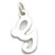 Letter G Initial sterling silver charm .925 Letters Initials charms