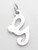 Letter G Initial sterling silver charm .925 x1 Letters Initials charms