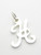 Letter H Initial sterling silver charm .925 x1 Letters Initials charms additional view