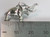 Elephant sterling silver charm .925 x 1 Elephants charms C detail