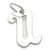 Letter U Initial sterling silver charm .925 Letters Initials charms