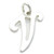 Letter V Initial sterling silver charm .925 Letters Initials charms