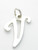 Letter V Initial sterling silver charm .925 x1 Letters Initials charms