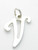 Letter V Initial sterling silver charm .925 Letters Initials charms additional view