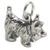 Scottish Terrier Dog sterling silver charm .925 Terriers dogs charms