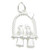 Love Birds sterling silver charm .925 Lovebirds Loving Caring charms