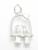 Love Birds sterling silver charm .925 Lovebirds Loving Caring charms additional view