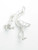 Stork carrying a new born baby sterling silver charm .925 x 1 Babies